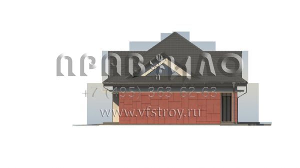 Проект коттеджа с мансардой и гаражом  S3-199 (Z278)