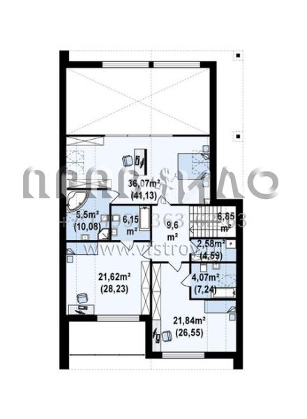 Современный мансардный дом S3-273 (z558 el)