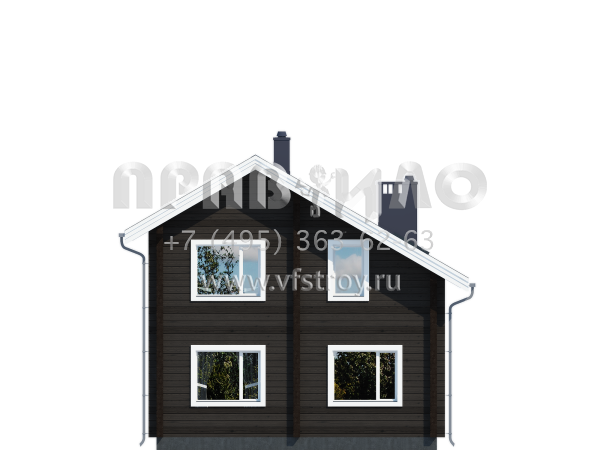 Проект экономичного современного деревянного дома S7-142 (1-39c)