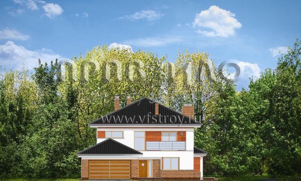 Проект коттеджа с встроенным гаражом S8-324-1 (Вилла на Боровой)