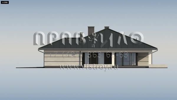 Проект красивого дома с большим гаражом и просторной террасой S3-186-5(Z378)