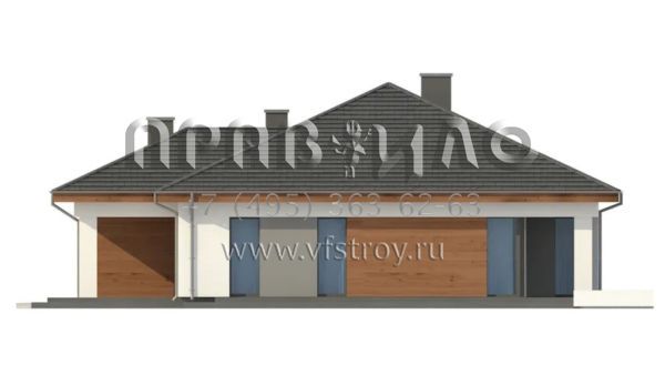 Проект современного одноэтажного дома с большим гаражом S3-163-5 (Z333)