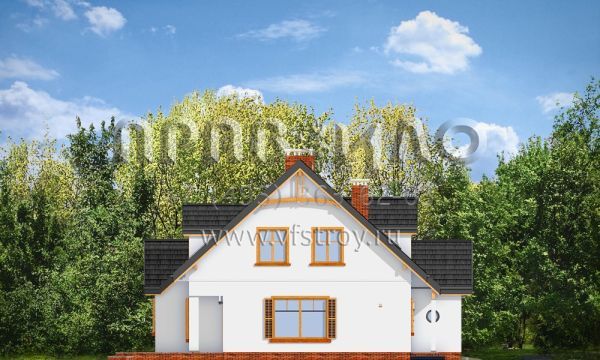 Проект загородного дома с гаражом S8-237-2 (Конфетка)