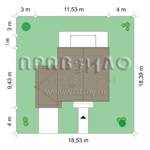 Проект современного дома в строгом стиле S8-151-2 (Экономный 2)