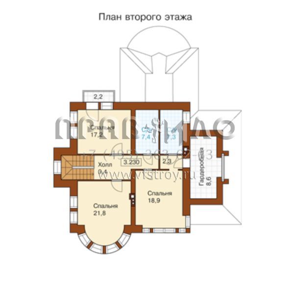 Проект комфортабельного загородного дома рассчитанный на семью из 5 и более человек S6-246(L-246-1K)
