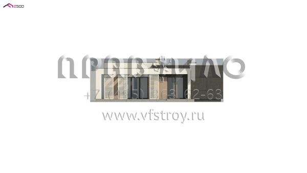 Проект современного одноэтажного дома для небольшой семьи S3-89-1 (Zx77 D)