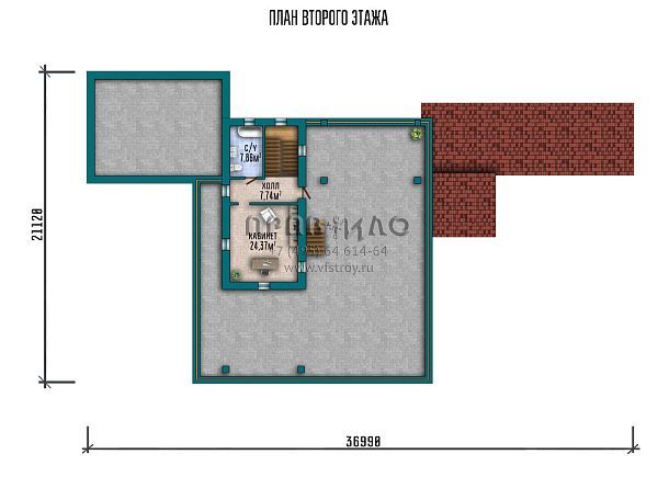 Проект стильного дома с бассейном и эксплуатируемой кровлей S2-355 (162-355-2Г)