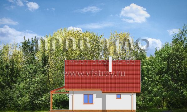 Проект экономичного дачного домика S8-79 (Окрушек)