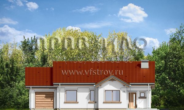 Проект одноэтажного коттеджа с эркером  S8-131-1 (Киприан 3)