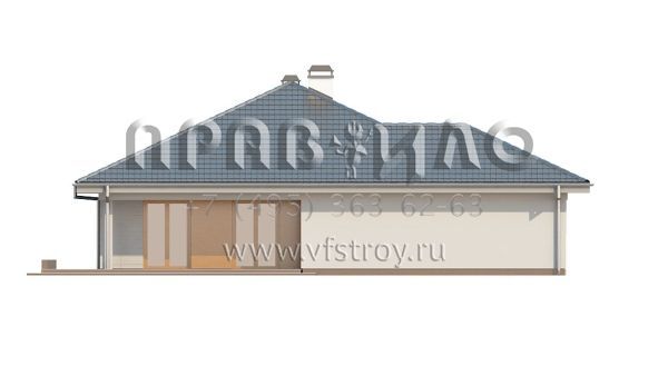 Проект одноэтажного частного дома с чердаком S3-173-1 (Z209)