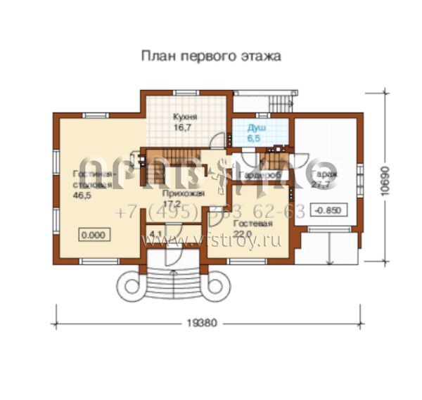 Проект современного особняка S6-403(M-403-1P)