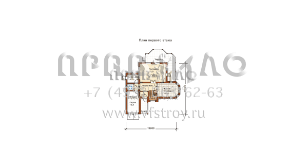 Небольшой загородный коттедж с большой террасой H-207-1P