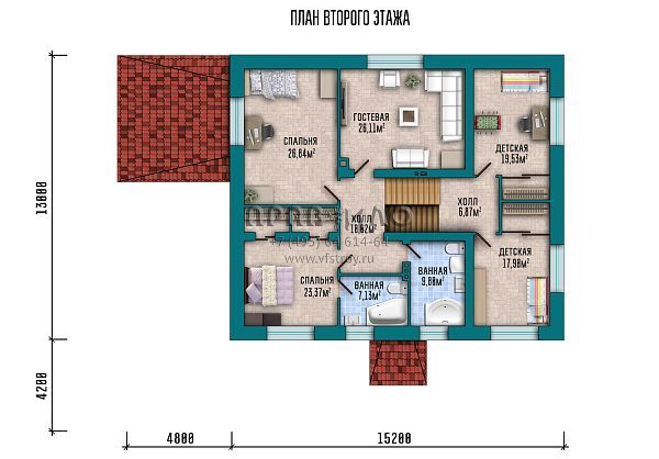 Дом с цокольным этажом, большим гаражом и террасой  S2-429 (011-429-2ПГ)