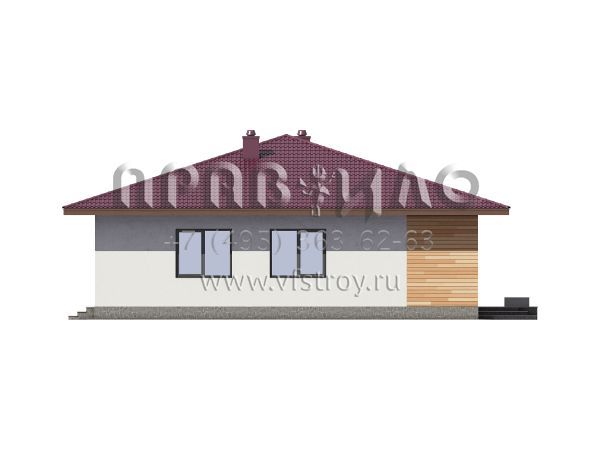 Проект одноэтажного коттеджа S7-112 (3-43m)