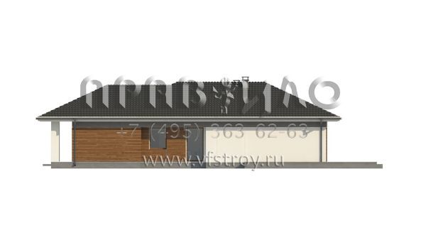 Проект одноэтажного коттеджа для вытянутых в длину участков S3-117-4 (Z363)