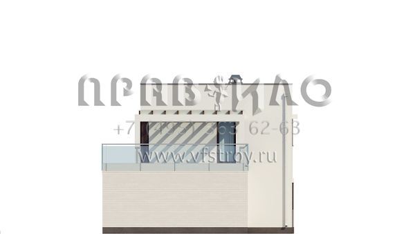 Проект дома с плоской кровлей и пристроенным гаражом  S3-126-1 (Zx63)