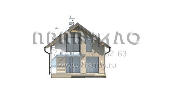 Проект вытянутого в плане дома для узкого участка  S3-144 (Z299)