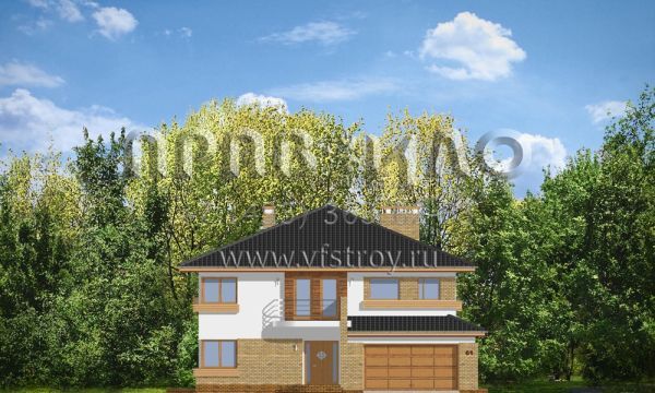 Проект загородного коттеджа с четырехскатной кровлей S8-451 (Габриэль)