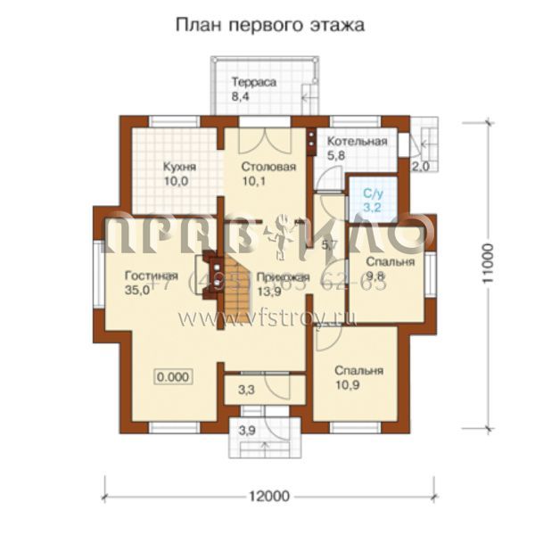 Проект коттеджа для круглогодичного проживания семьи S6-178(I-178-1P)