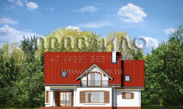 Проект дома из керамоблоков с камином S8-232 (Юлька 4)