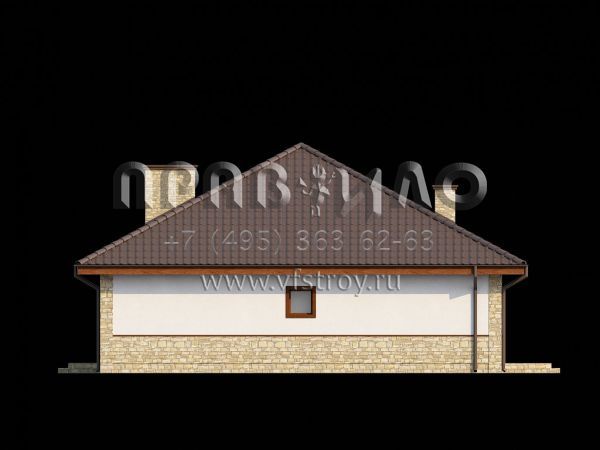 Проект небольшого каркасного загородного дома K3-134 (Z10 dk)