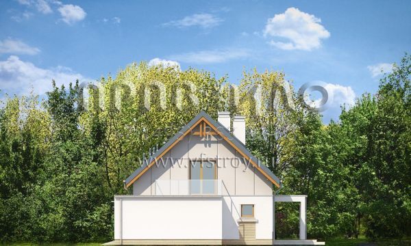 Проект коттеджа с крыльцом - террасой S8-205 (Альбатрос 2)