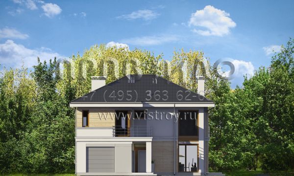 Проект светлого просторного особняка S8-191-3 (Ривьера 2)