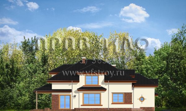 Проект дома с высоким мансардным этажом S8-312-1 (Родительский)