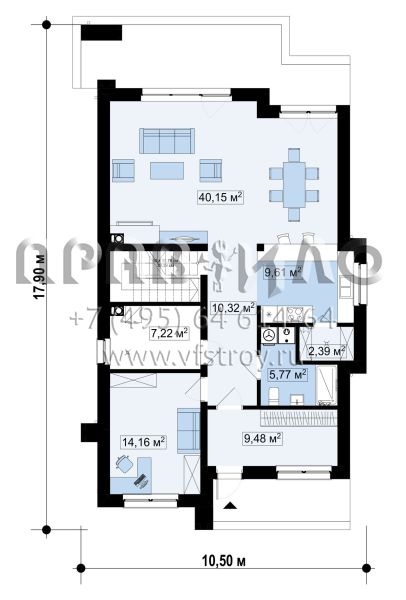 Проект классического мансардного дома с кабинетом и 4 спальнями S3-204 (Z324)