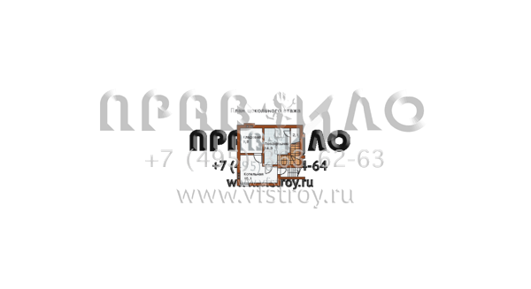 Проект дома из пенобетона и бревна по проекту K-273-1D
