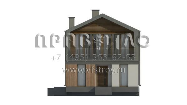 Проект современного двухэтажного дома с оригинальным дизайном S3-106-3 (Z396)