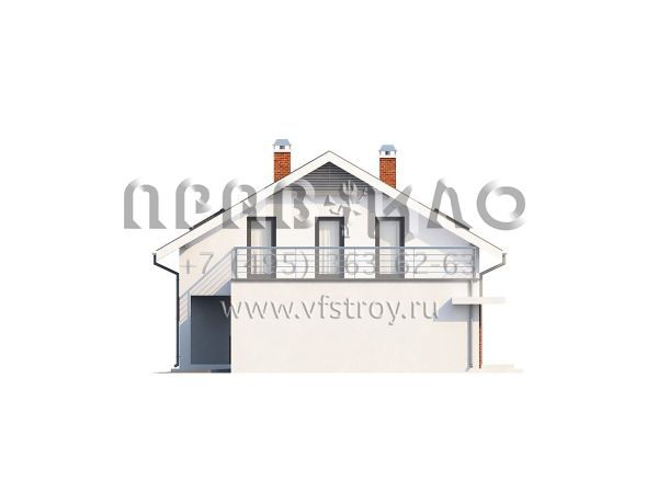 Проект классического комфортабельного дома с гаражом на два автомобиля S3-261 (Z161)