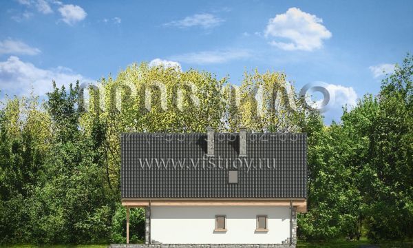 Проект загородного коттеджа с двускатной кровлей S8-137 (Виселка)