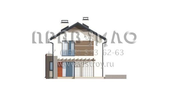 Проект дома с фронтальным гаражом S3-127-4 (Z297 GF)