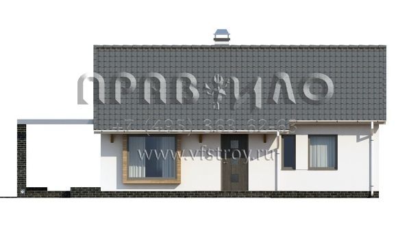 Проект компактного дома с гостиной и тремя спальнями S3-61 (Z139)