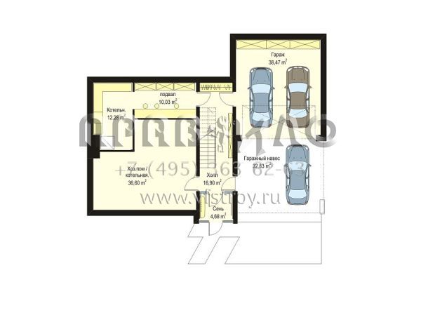 Проект современного особняка S8-419 (Дом на Горке)