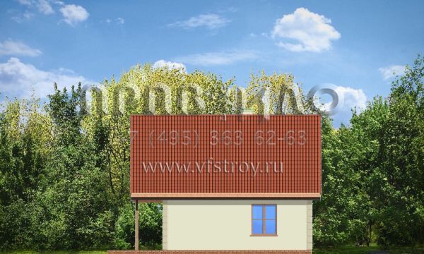 Проект газобетонного дома для маленькой семьи S8-82 (Хатка)