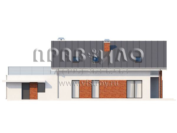 Проект классического комфортабельного дома с гаражом на два автомобиля S3-261 (Z161)