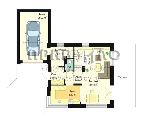 Проект современного дома с большими окнами S8-154-1 (Экономный)