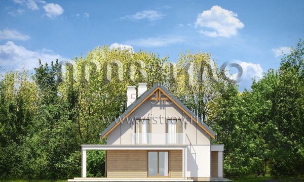 Проект коттеджа с крыльцом - террасой S8-205 (Альбатрос 2)