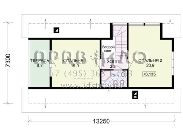 Проект деревянного загородного дома S7-127 (1-34)