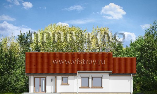 Проект одноэтажного коттеджа с эркером  S8-131-1 (Киприан 3)