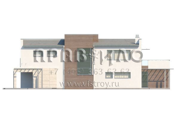 Проект двухэтажного особняка в стиле хайтек S3-326 (ZX15 GL2)