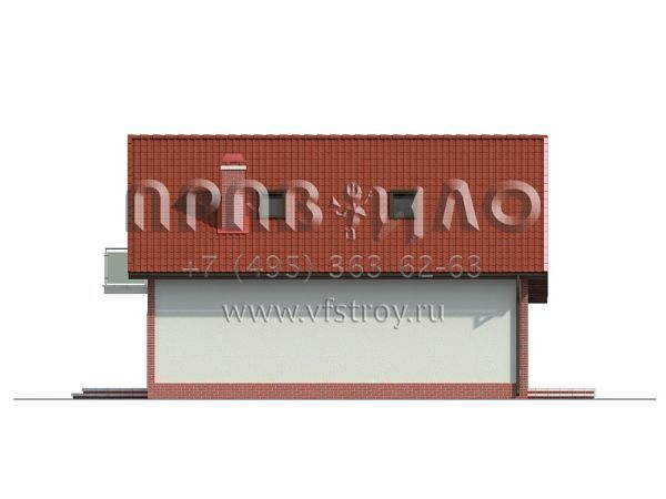 Проект коттеджа с простыми фасадами и двускатной кровлей  S3-170 (Z63)