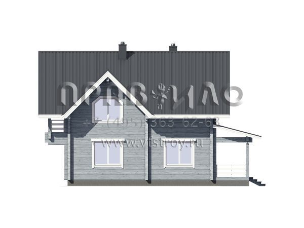 Проект экономичного коттеджа из бруса S7-152 (1-44)