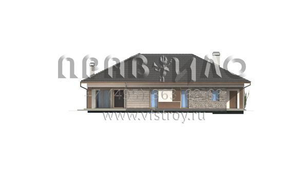 Проект коттеджа с встроенным в корпус гаражом S3-189-4 (Z153 GL)