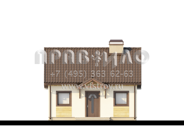 Проект маленького сельского домика  S3-44 (Z60)