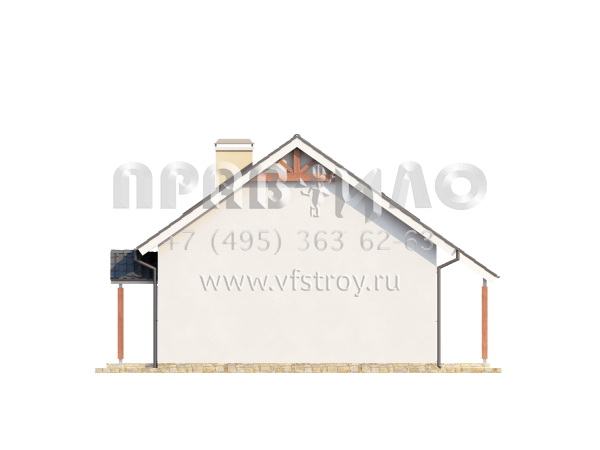 Проект частного дома с мансардой и террасой S3-117-1 (Z75)