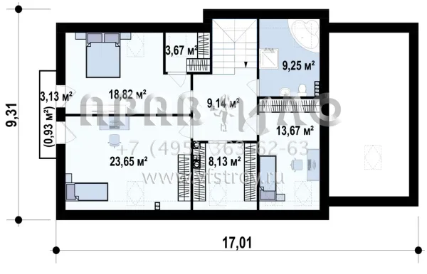 Проект комфортабельного дома с крытой террасой S3-218 (Z103)