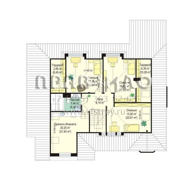 Проект коттеджа с садовой террасой S8-309 (Затишье 3)